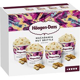 Häagen-Dazs Haagen-Dazs Obsessions Collection - Crème glacée vanille macadamia les 4 pots de 81g - 324g