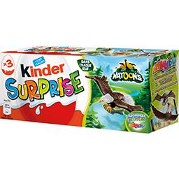 Kinder Kinder Surprise - Œufs chocolat au lait avec surprise Natoons les 3 pièces de 20 g