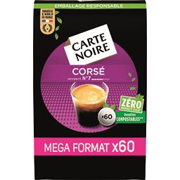 Carte Noire Carte Noire Dosettes de café Corsé le paquet de 60 dosettes - 420 g - Mega Format