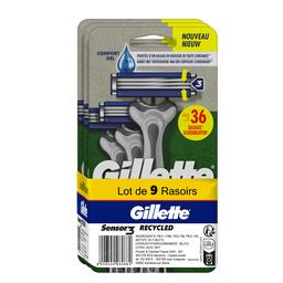 Gillette Sensor3 - Rasoir jetable Recycled Le lot de 9 rasoirs