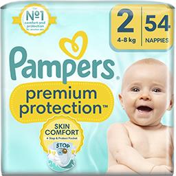Pampers Couches Premium protection taille 2 Le paquet de 54 couches