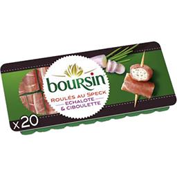 Boursin Boursin Apéritif - Roulés de fromage jambon fumé et échalote & ciboulette le plateau de 20 roulés - 100 g