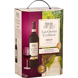 Cambras Les Ormes de Cambras Vin de Pays d'Oc Merlot Cuvée Réservée, vin rouge IGP la fontaine de 5l