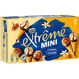 Nestlé Extrême Mini glace caramel/vanille la boite de 8 cônes de 39g - 312g
