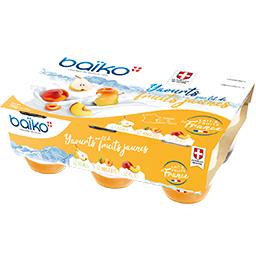 Baïko Baïko Yaourt sur lit de fruits jaunes les 6 pots de 125 g
