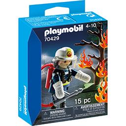Playmobil® Playmobil Pompier avec arbre en feu, à partir de 4 ans la boite