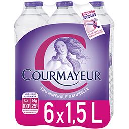 Courmayeur Courmayeur Eau minérale naturelle les 6 bouteilles de 1,5L - 9L