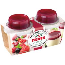 Rians Rians La Panna Cotta et son coulis 5 fruits rouges les 2 pots de 120 g