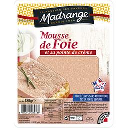 Madrange Madrange Mousse de foie et sa pointe de crème la barquette de 180 g