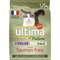 Ultima Ultima Nature croquettes pour chat stérilisé adulte saumon le sac de 1,25 kg