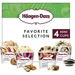 Häagen-Dazs Haagen-Dazs Mini crème glacée Favorite Sélection la boîte de 4 cups - 318g