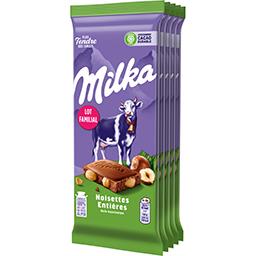 Milka Milka Chocolat au lait noisettes entières les 5 tablettes de 100 g
