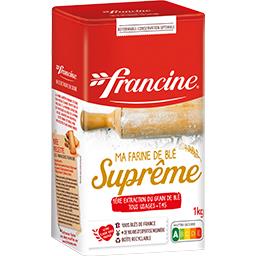 Francine Francine Farine de blé Suprême Première extraction type 45 la boite de 1 kg