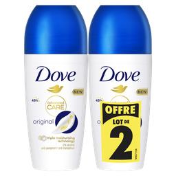 Dove Déodorant Original le lot de 2 roll-on de 50ml - 100ml