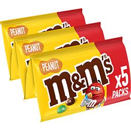 M&M's M&M's Bonbons dragéifiés chocolat au lait-cacahuètes les 5 paquets de 45 g