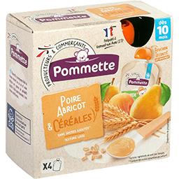 Compote Poire Abricot Cereales Des 10 Mois Pommette Intermarche