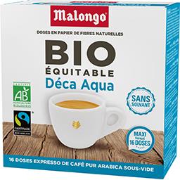 Malongo Malongo BIO - Dosettes de café moulu Déca Aqua les 16 dosettes de 6,5 g