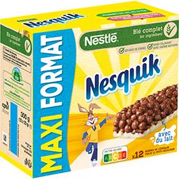 Nestlé Nestlé Nesquik - Barre de céréales chocolat et lait les 12 barres de 25 g
