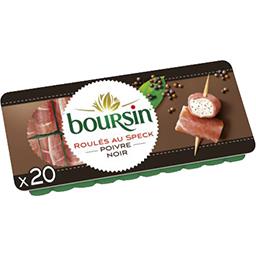 Boursin Boursin Apéritif - Roulés de fromage jambon fumé et poivre noir le plateau de 20 roulés - 100 g