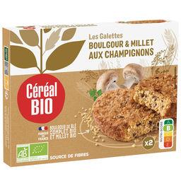Céréal Bio Céréal Bio Galette millet & boulghour aux champignons BIO les 2 galettes de 100 g