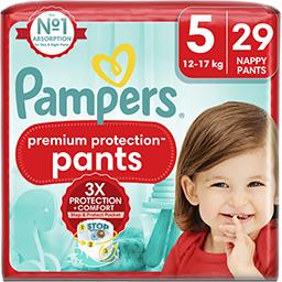 Pampers Couches culottes premium protection taille 5 Le paquet de 29 couches
