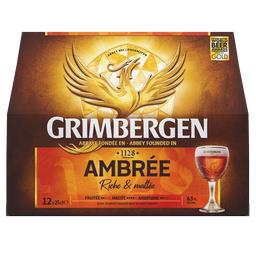 Grimbergen Grimbergen Bière ambrée d'Abbaye le pack de 12x25cl - 3l
