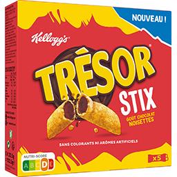 Kellogg's Kellogg's Trésor - Barres céréales Stix Chocolat Noisette les 5 barres de 20,5 g