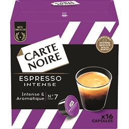 Carte Noire Carte Noire Capsules de café moulu Espresso Intense N°7 les 16 capsules de 8 g