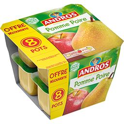 Andros Andros Dessert de pomme poire les 8 pots de 100 g - Offre Découverte
