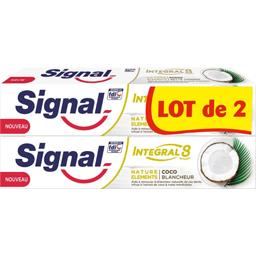 Signal Signal Integral 8 - Dentifrice Nature Eléments coco blancheur les 2 tubes de 75 ml