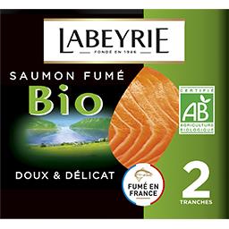 Labeyrie Labeyrie Saumon fumé BIO la barquette de 2 tranches - 65 g
