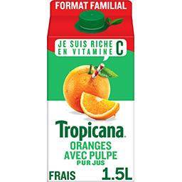 Tropicana Tropicana Jus d'orange avec pulpe 100% pur fruit pressé la brique de 1,5 l