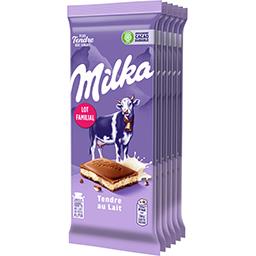 Milka Milka Chocolat Tendre au Lait les 6 tablettes de 100 g - Lot Familial