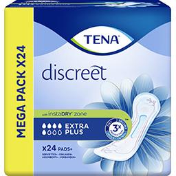 Tena Tena Serviettes hygiéniques Discreet extra plus le paquet de 24 - Méga Pack