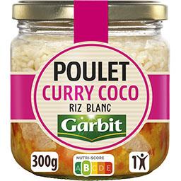 Garbit Poulet curry coco riz blanc à la Thaïlandaise le pot de 300 g