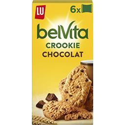 LU LU Belvita - Biscuits Crookie Petit Déjeuner chocolat le paquet de 6 sachets - 300 g