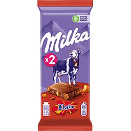 Milka Milka Chocolat au lait Daim les 2 tablettes de 100 g