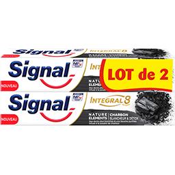 Signal Signal Intégral 8 - dentifrice nature éléments au charbon blancheur & detox le lot de 2 tubes de 75ml