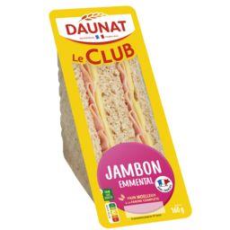 Daunat Daunat Le Club - Sandwich classique jambon emmental la barquette de 160 g