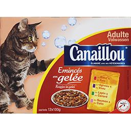 Eminces En Gelee Aux Viandes Legumes Pour Chats Canaillou Intermarche