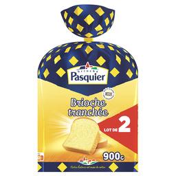 Pasquier Brioche Pasquier Brioches tranchées au levain le lot de 2 brioches de 450 g - Maxi familial