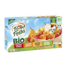 Materne Pom'potes Pom'potes - Compotes multi variétés Bio sans sucres ajoutées les 12 gourdes de 90g - 1080g