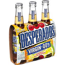 Desperados Desperados Bière sans alcool aromatisée agrumes et zestes de citron les 3 bouteilles de 33cl