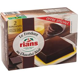 Rians Rians Dessert Le Fondant au chocolat noir la boite de 2 pots - 220 g