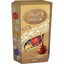 Lindt Lindt Lindor - Assortiment de bonbons de chocolat lait blanc noir la boite de 200 g