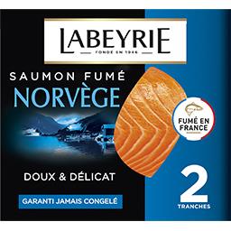 Labeyrie Labeyrie Saumon fumé Le Norvège la barquette de 2 tranches - 75 g