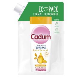 Cadum Cadum Surgras - Crème Douche Ecopack beurre de karité la recharge de 500ml
