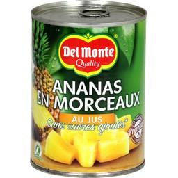 Del monte Del monte Ananas en morceaux au jus sans sucres ajoutés la boite de 350 g net égoutté
