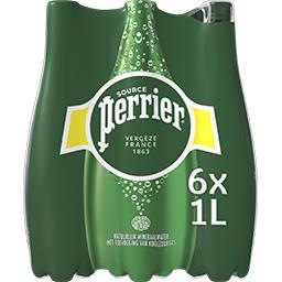 Perrier Perrier Eau minérale naturelle gazeuse Les 6 bouteilles de 1l - 6l