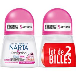 Narta Narta Anti-transpirant Protection 5 fraîcheur propre 48 h le lot de 2 roll-on de 50 ml